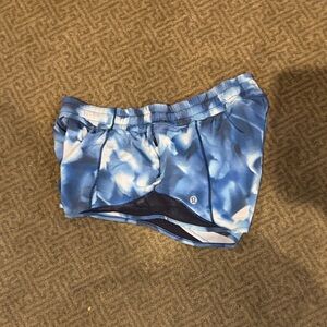 lululemon athletica Blue Patterned Athletic Shorts